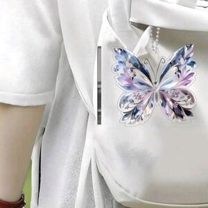 Butterfly Acrylic Pendant Keychain Zipper Pull